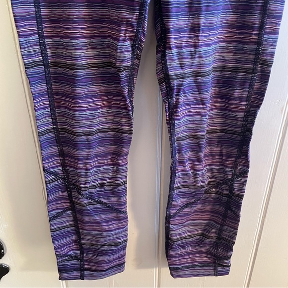 Lululemon Pace Rival Crop Space Dye Twist Ultra Violet/Naval Blue Leggings Sz 4 - Picture 6 of 14
